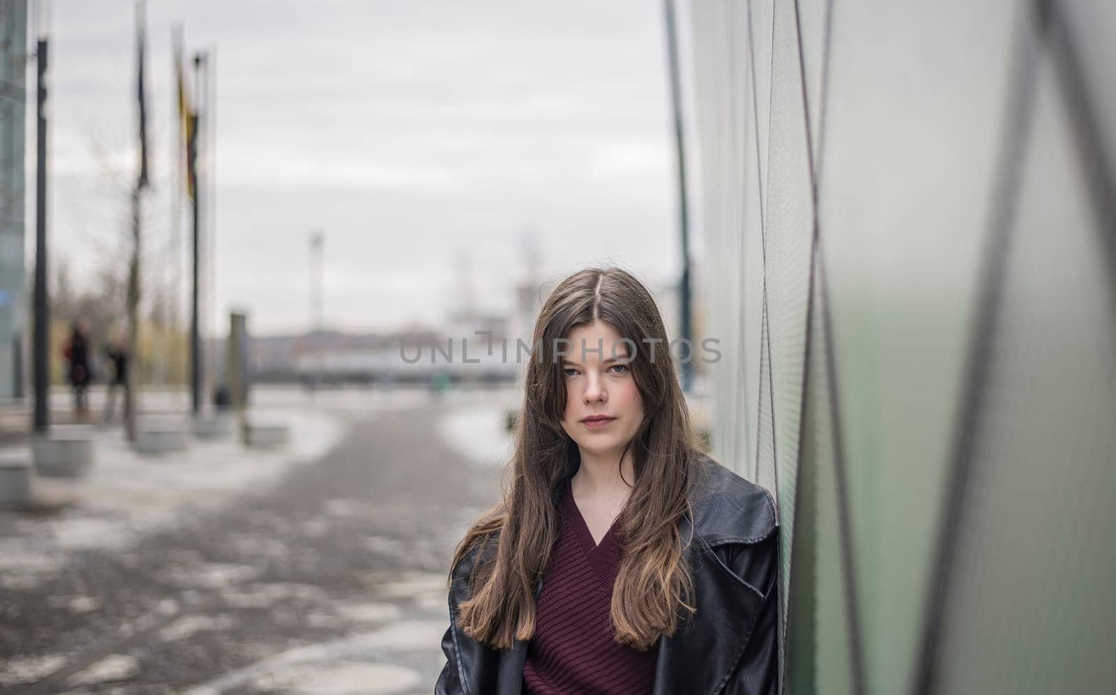 confident young woman in the city