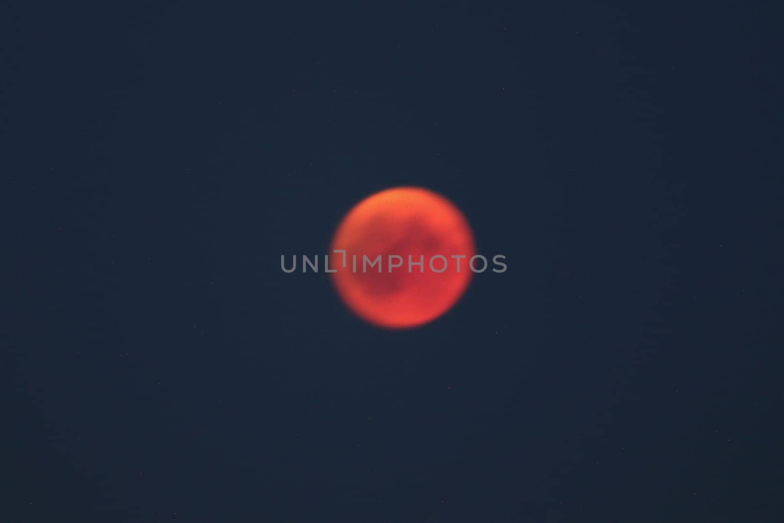 A beautiful blood moon, observed during a lunar eclipse