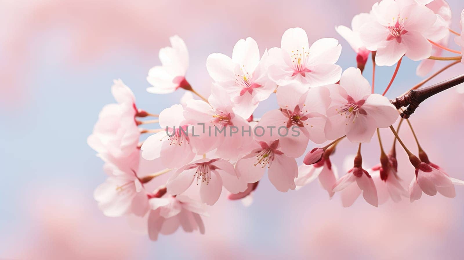 Cherry blossoms in spring. Created using AI generated technology and image editing software.