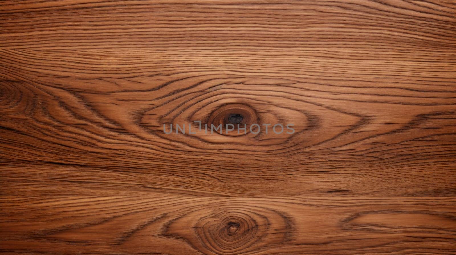 Wood grain texture with warm brown tones. Created using AI generated technology and image editing software.