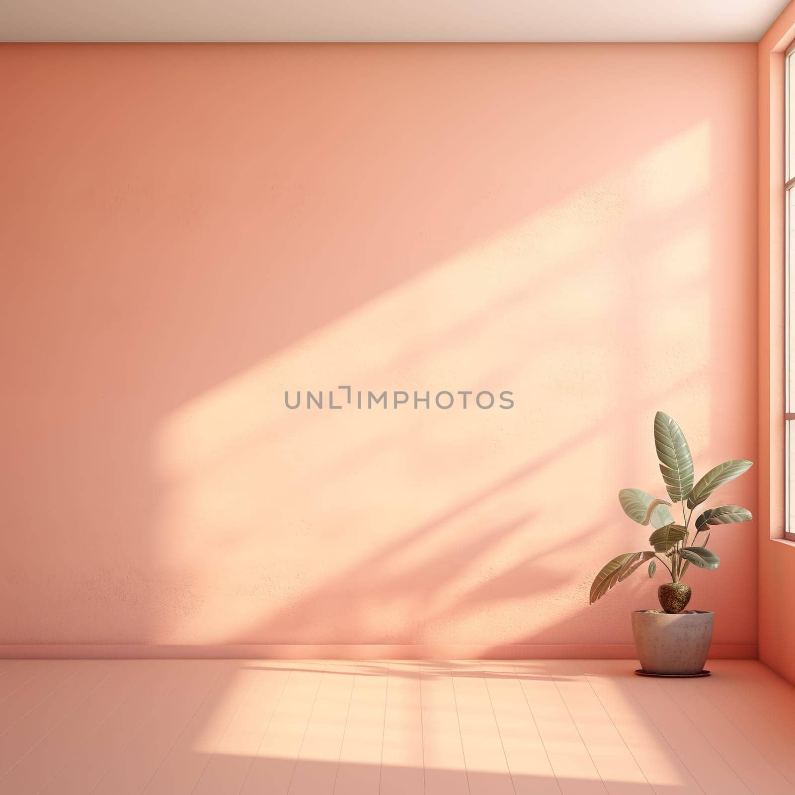 A wall in the color peach fuzz generated by artificial intelligence