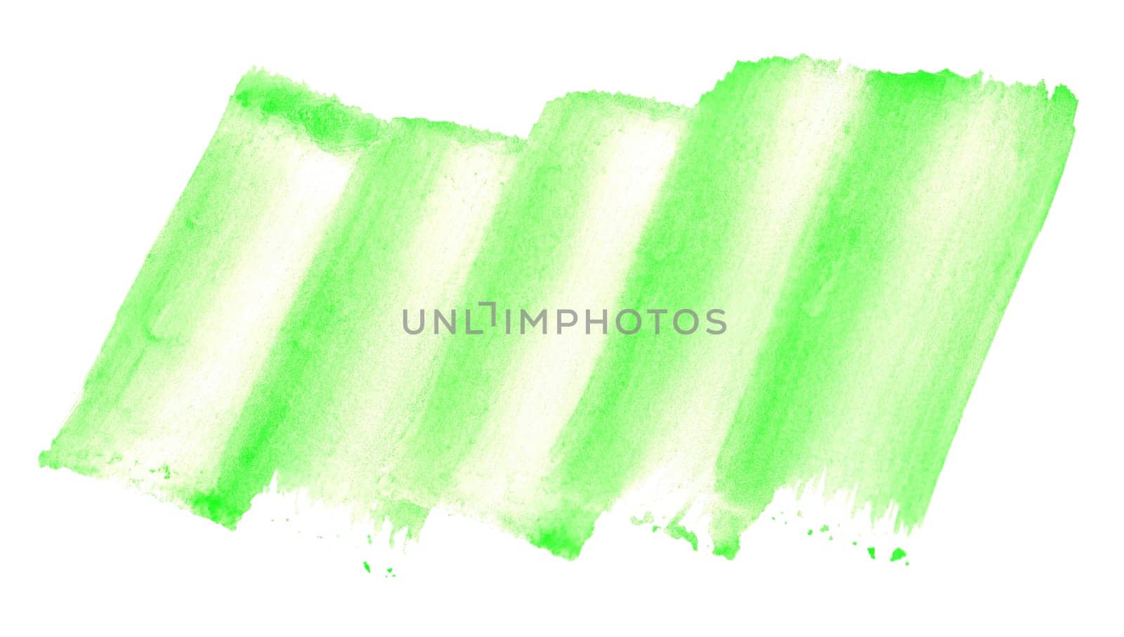 Paintbrush strokes green on white background