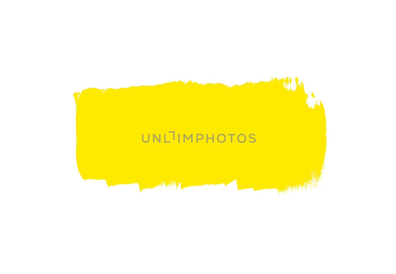 Paintbrush stroke yellow on white