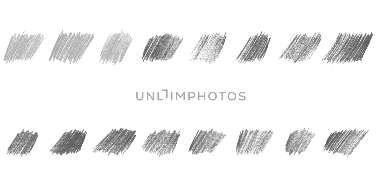 Scribble Background: 16 painted black pencil drawings
