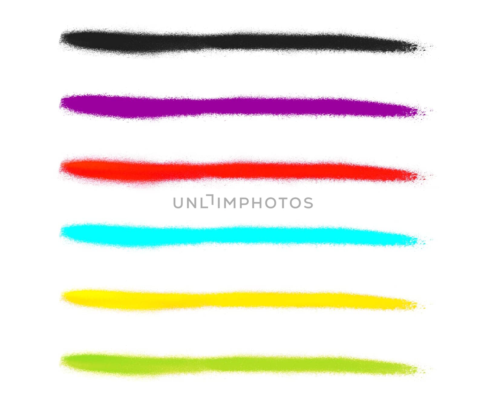 Set of 6 hand made graffiti stripes