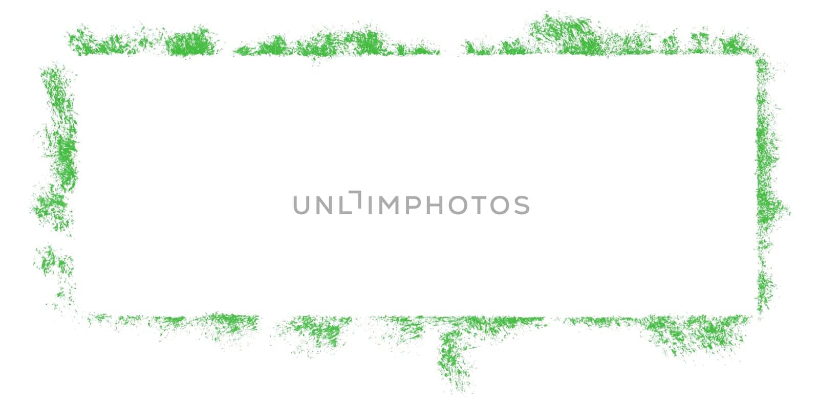 Dirty brush or stencil banner with green color