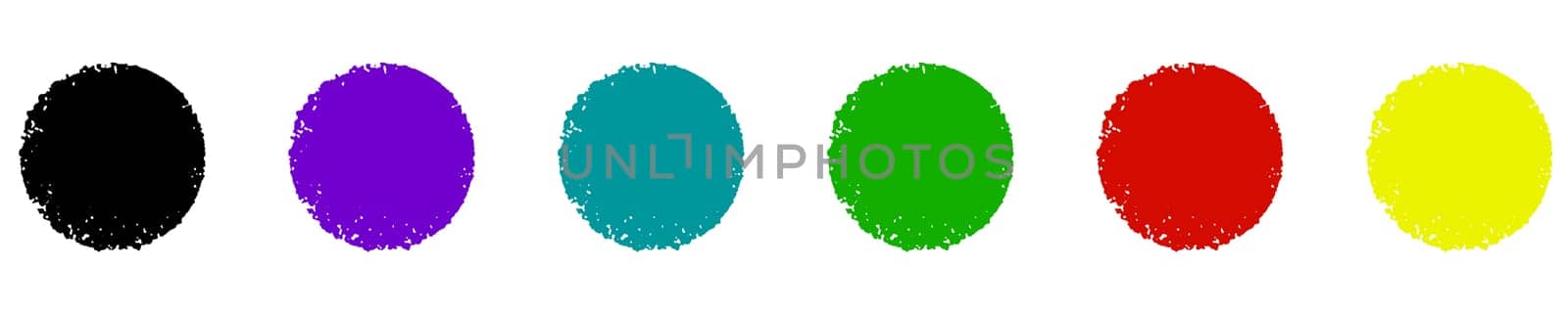 6 round graffiti or brush circles
