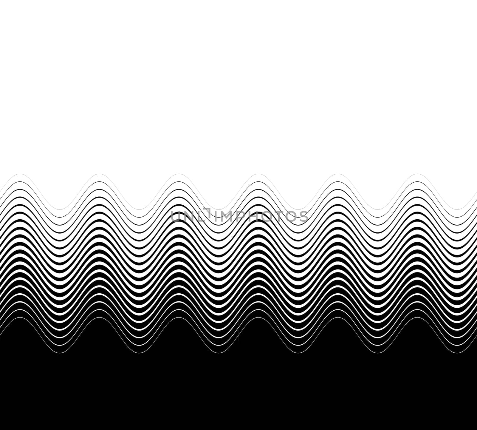Black and white gradient banner with curves