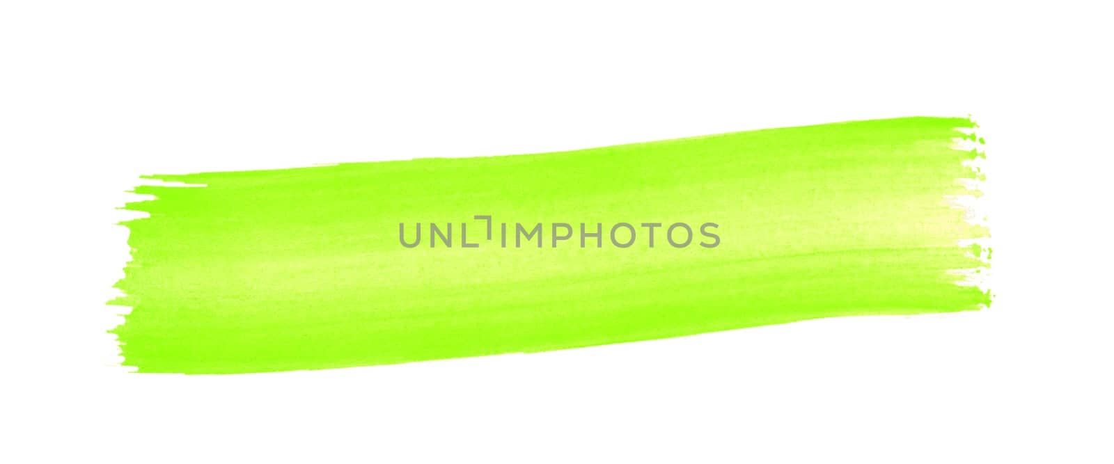 Sketch of hand drawn green paintbrush stripe