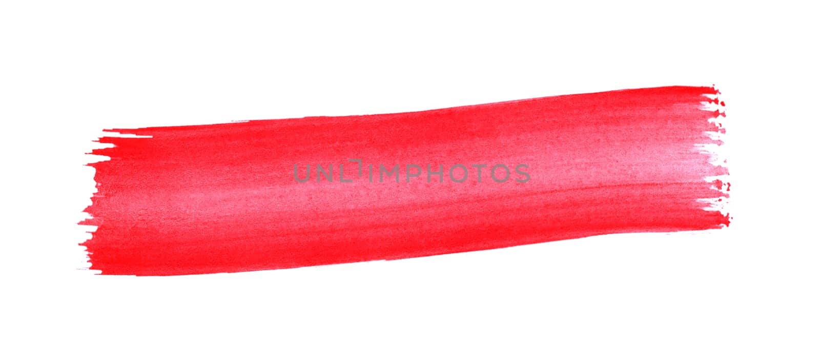 Sketch of hand drawn red paintbrush stripe