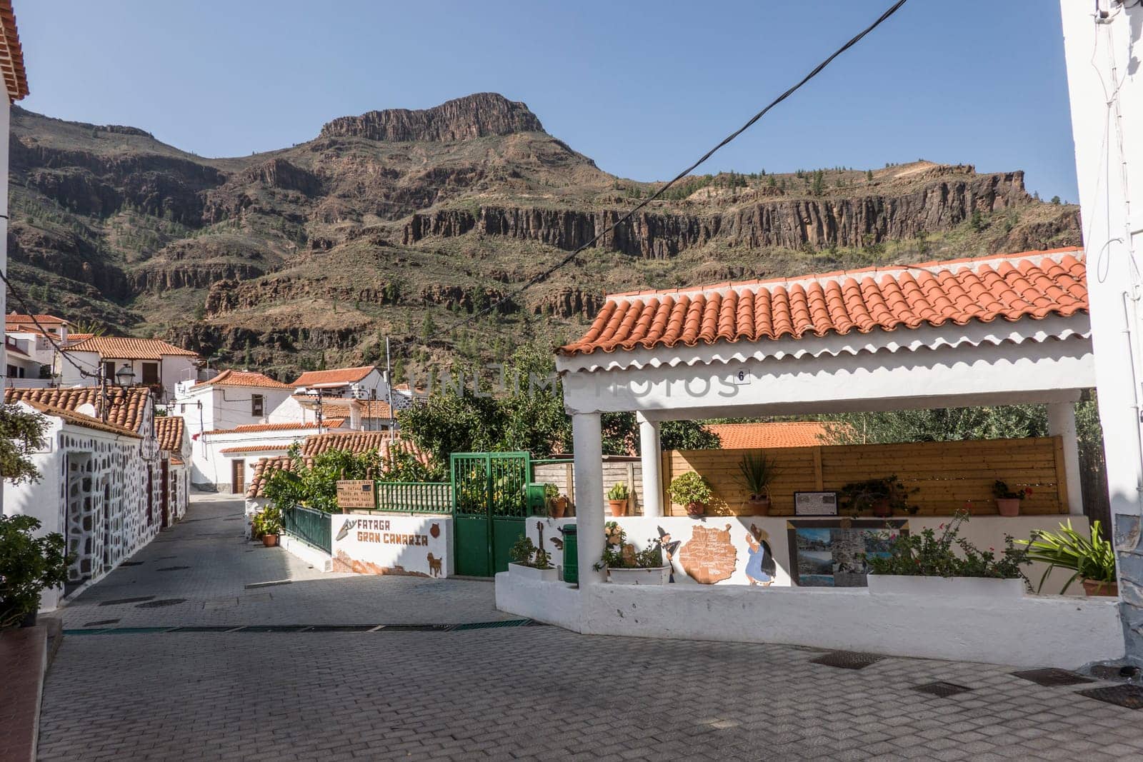 liebevoll restaurierte Häuser im Vorzeigedorf Fataga, San Bartolomé de Tirajana, Gran Canaria, Spanien