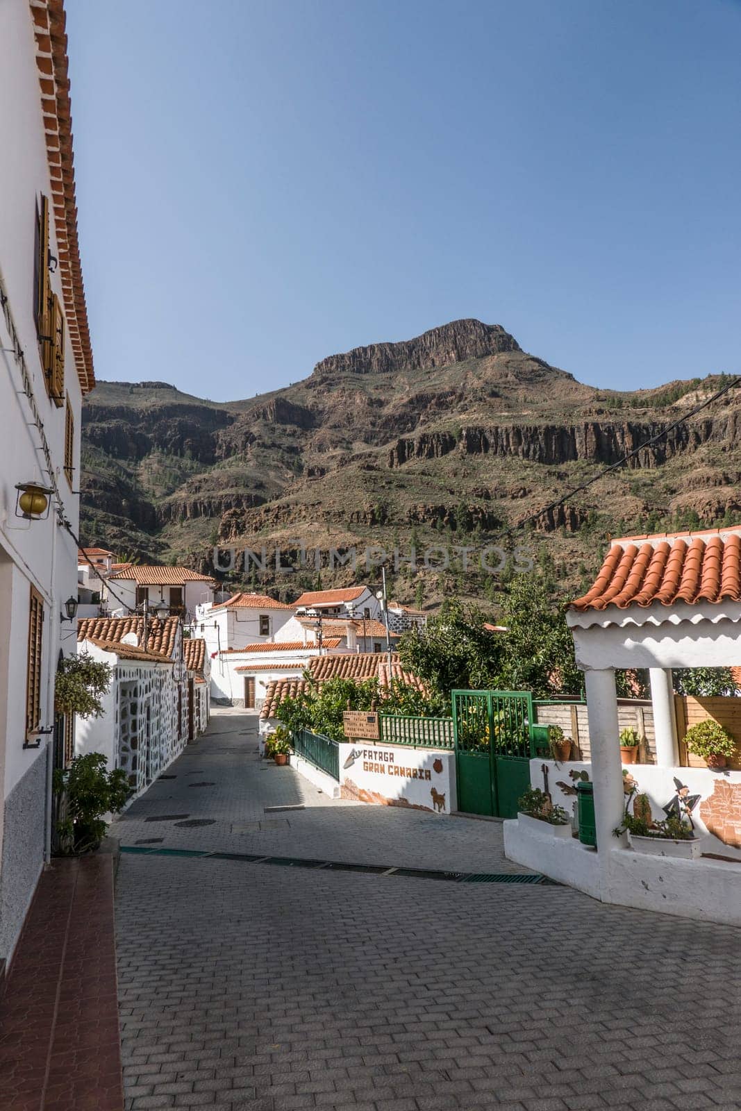 liebevoll restaurierte Häuser im Vorzeigedorf Fataga, San Bartolomé de Tirajana, Gran Canaria, Spanien