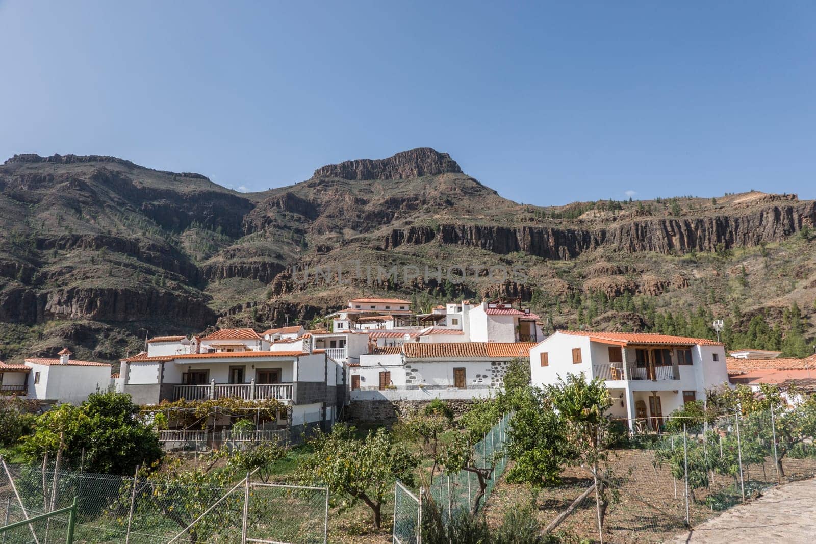 liebevoll restaurierte Häuser im Vorzeigedorf Fataga, San Bartolomé de Tirajana, Gran Canaria, Spanien