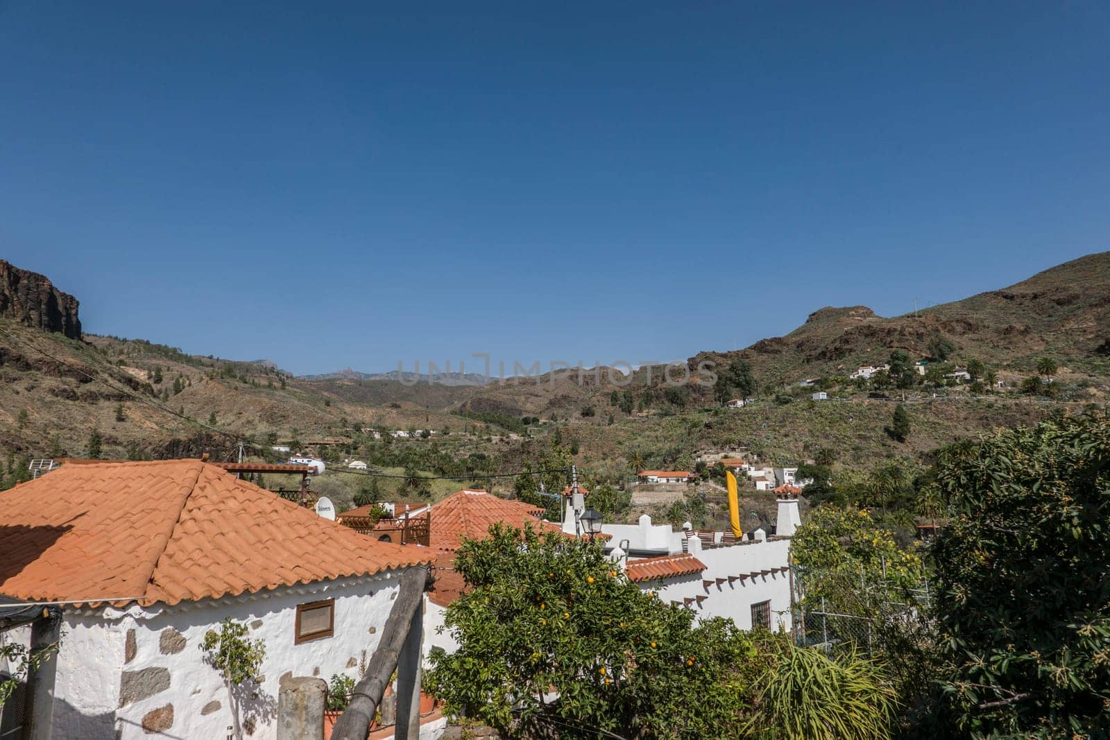 liebevoll restaurierte Häuser im Vorzeigedorf Fataga, San Bartolomé de Tirajana, Gran Canaria, Spanien