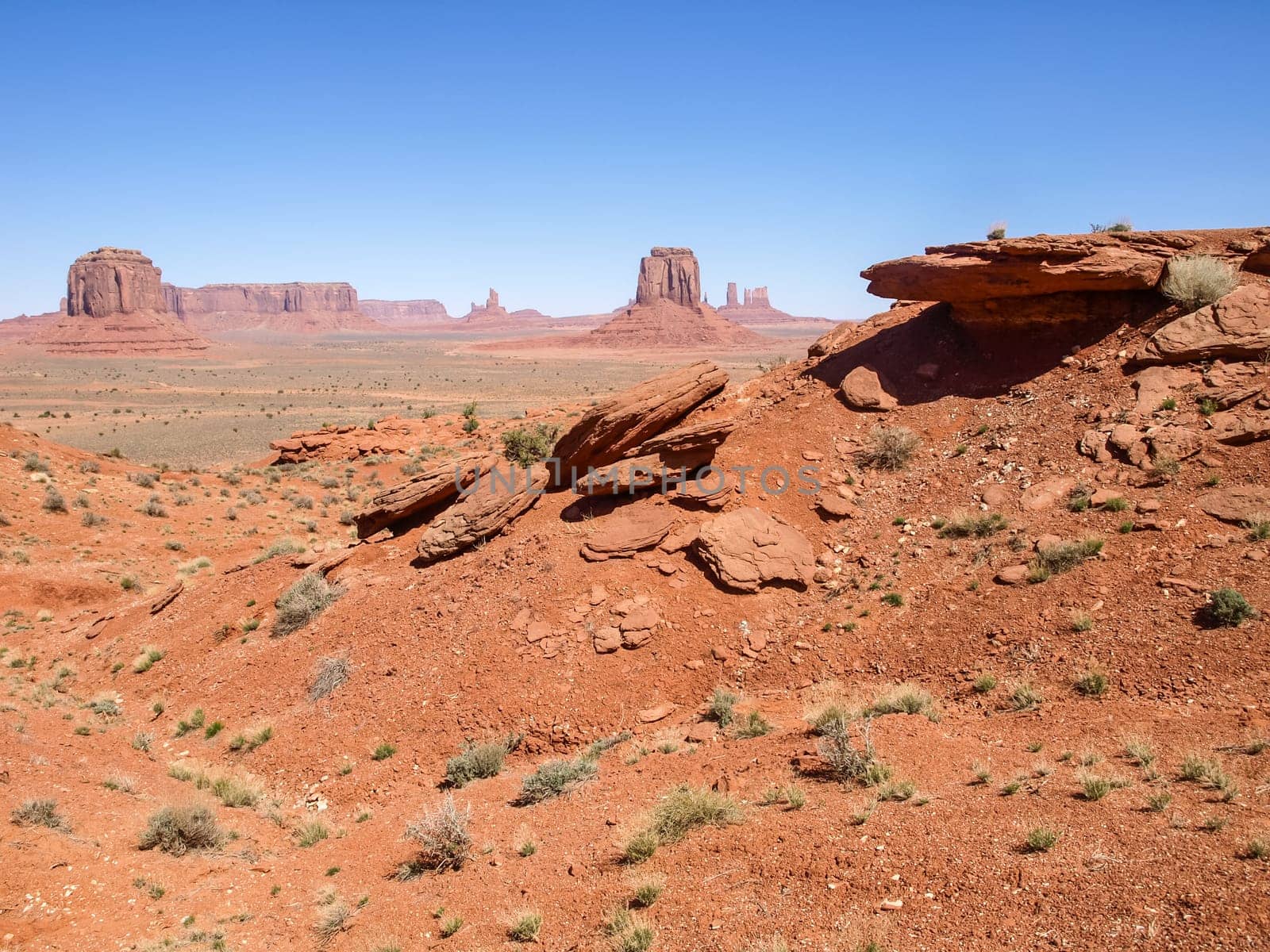 Landscape of the ancient rocks. Monument Valley, Arizona