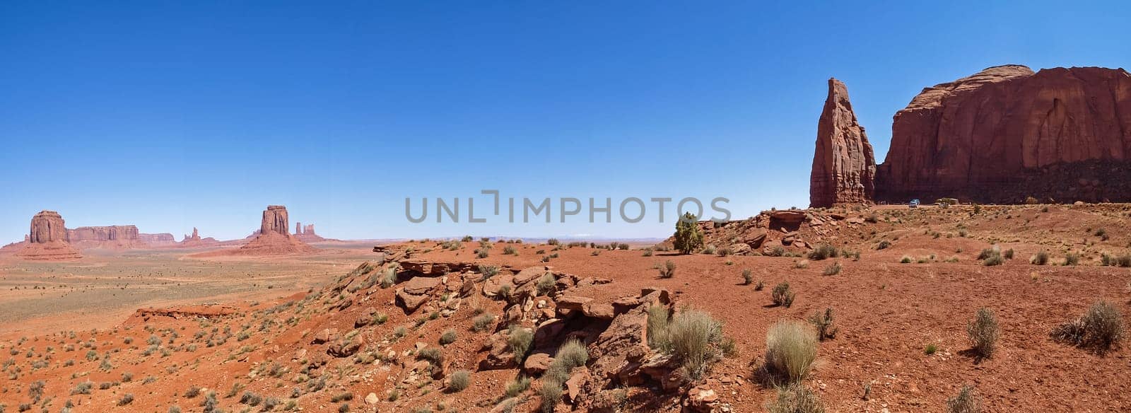 Landscape of the ancient rocks. Monument Valley, Arizona