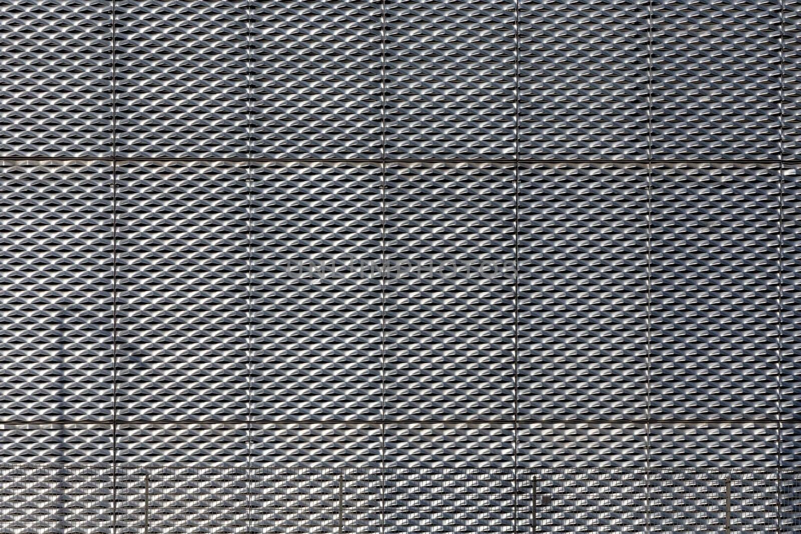 background of harmonic pattern of metal grid
