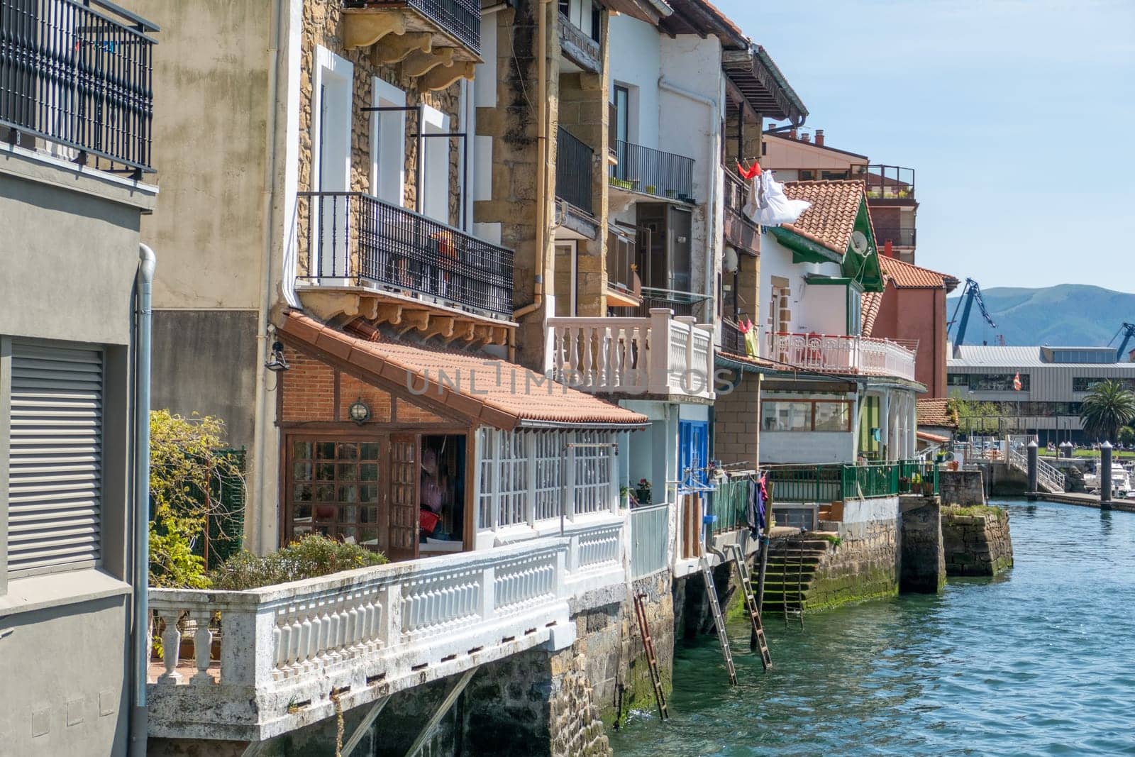 small village at the coast Pasaia Donibane, Gipuzkoa, in Basque Country, Spain
