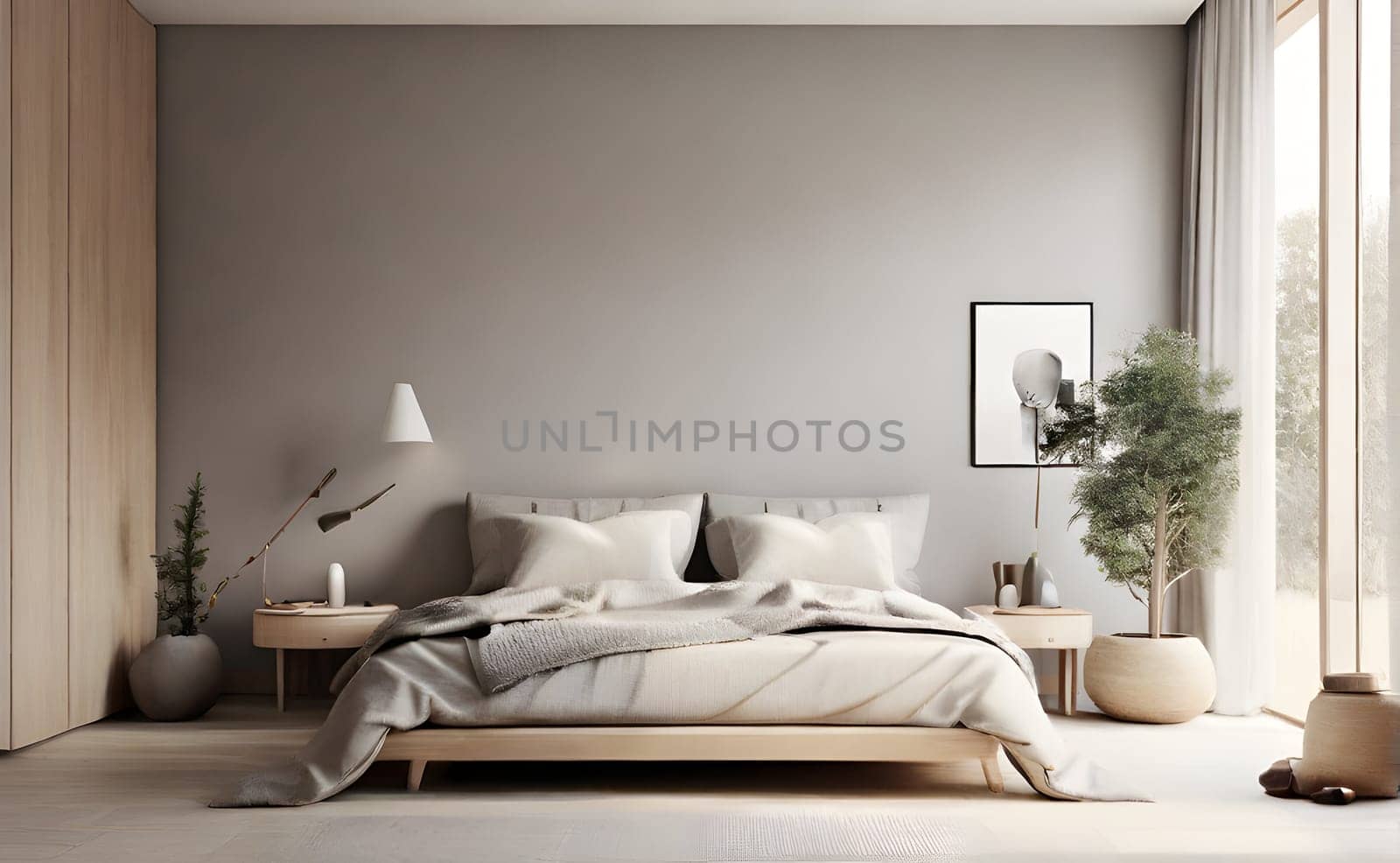 View on modern bedroom interior
