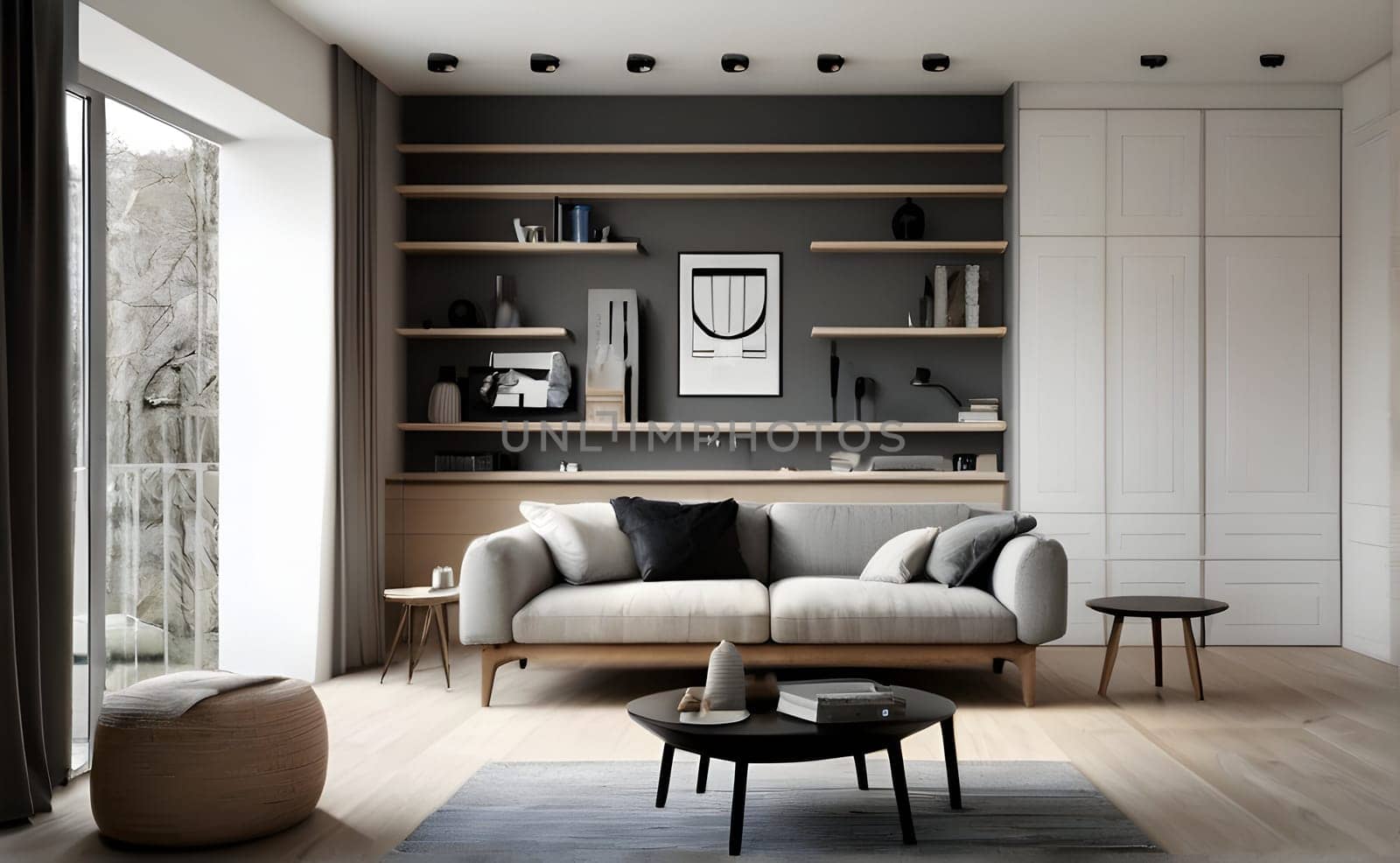 View on modern living room