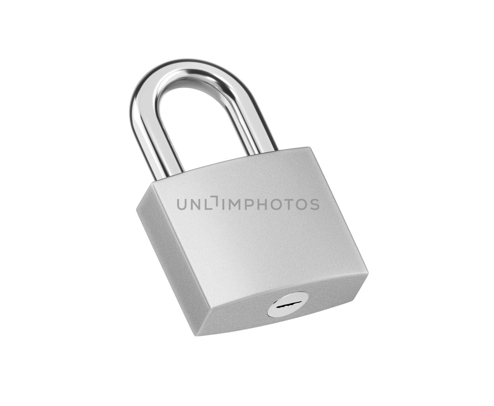 Locked Golden Padlock on the white background.