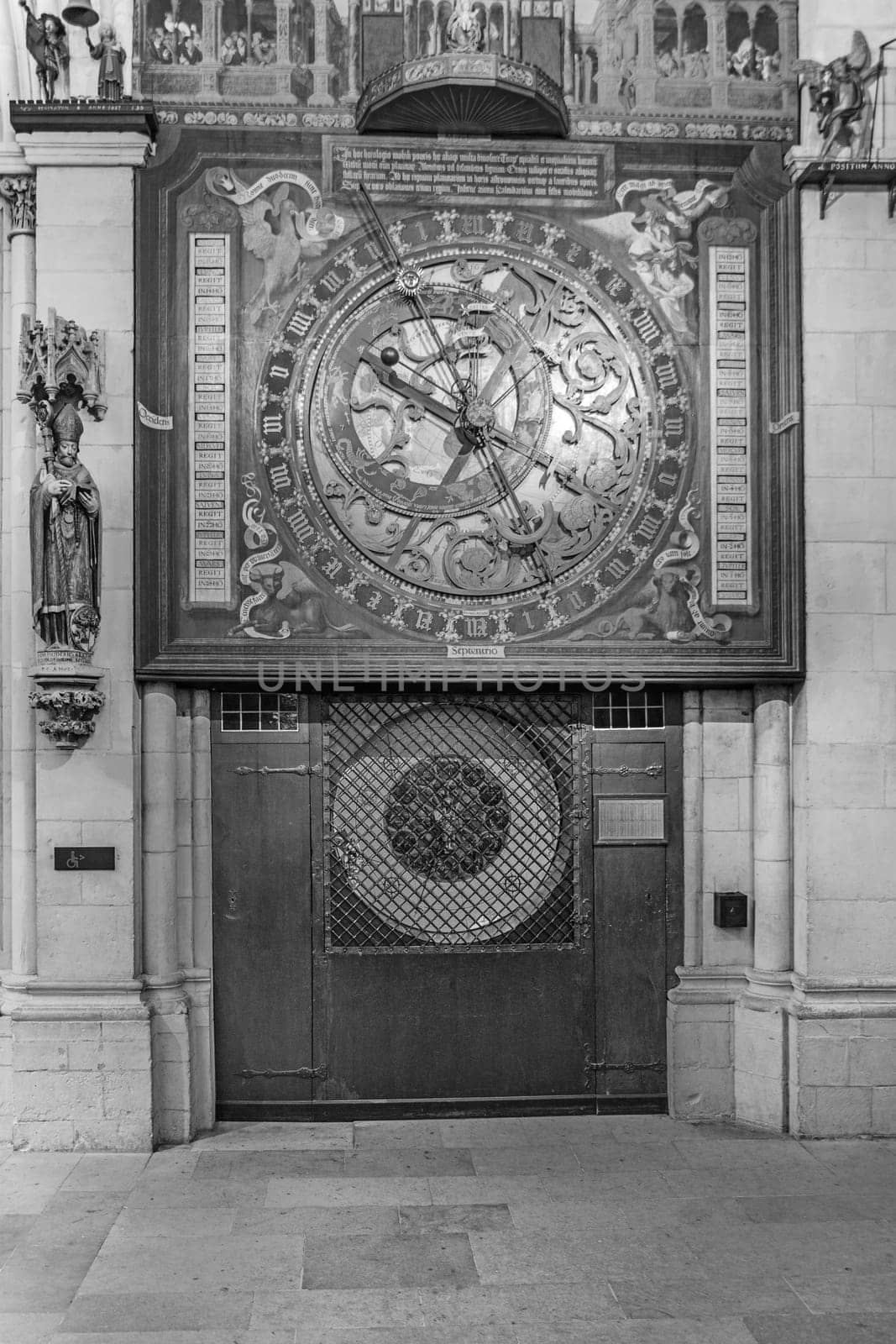 famous astronomical clock in the cathedral of Muenster, Germany