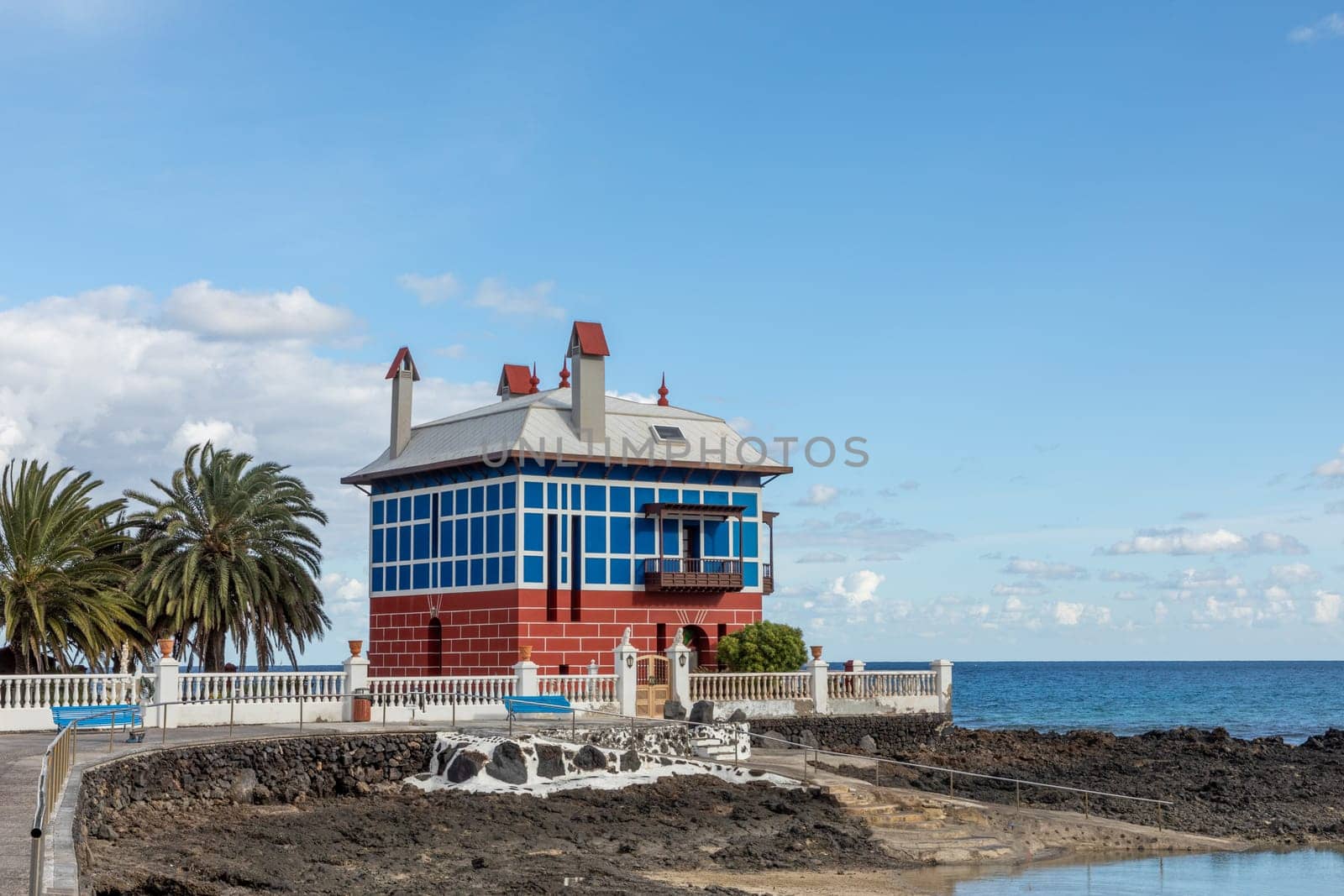 The Blue House in Arrieta in Lanzarote, Canary Islands, Spain