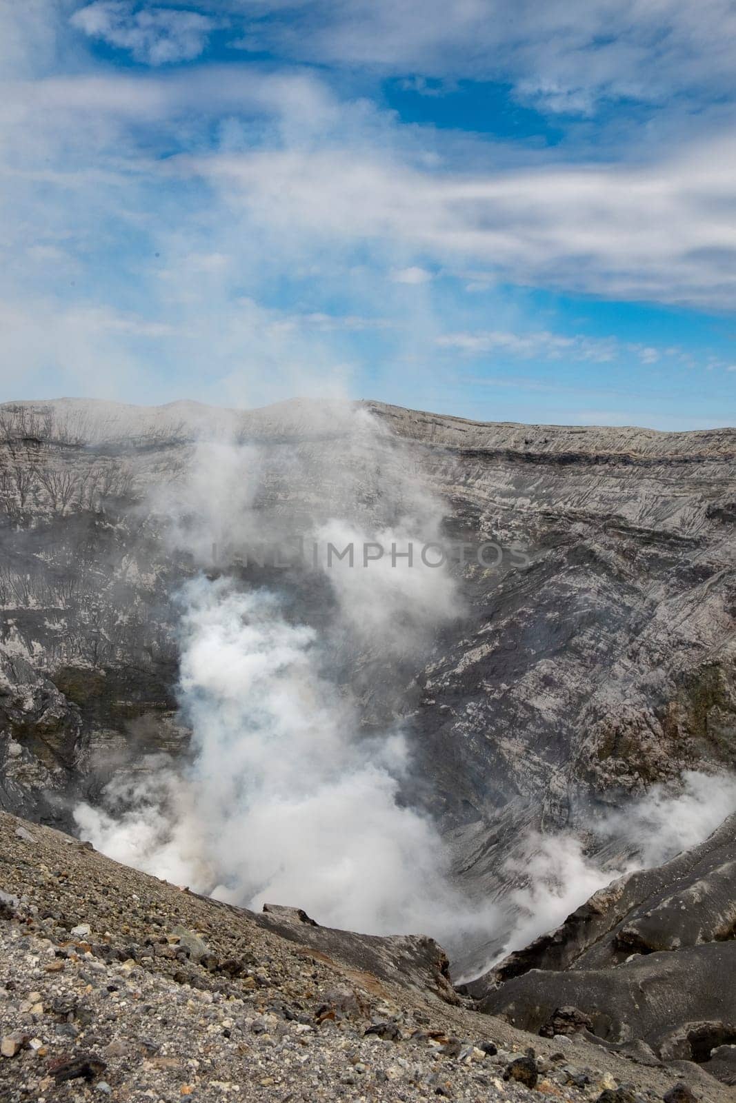 active Volcano Crater Aso Caldera in Japan