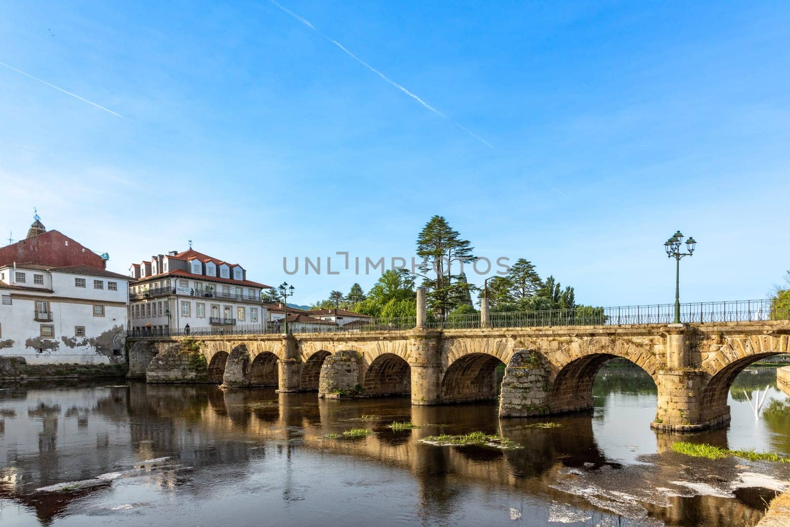 Roman bridge on Chaves,Portugal in morning light
