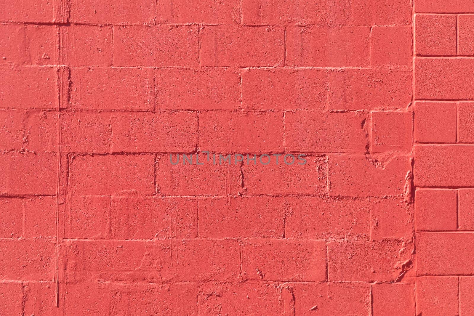 pattern of red painted brick wall in Texas