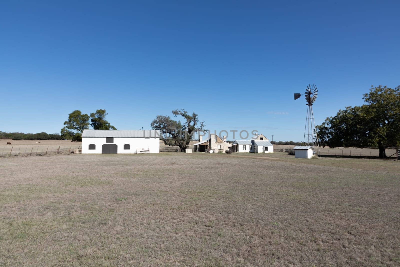 small typical farmhouse near Fredericksburg in Texas, USA
