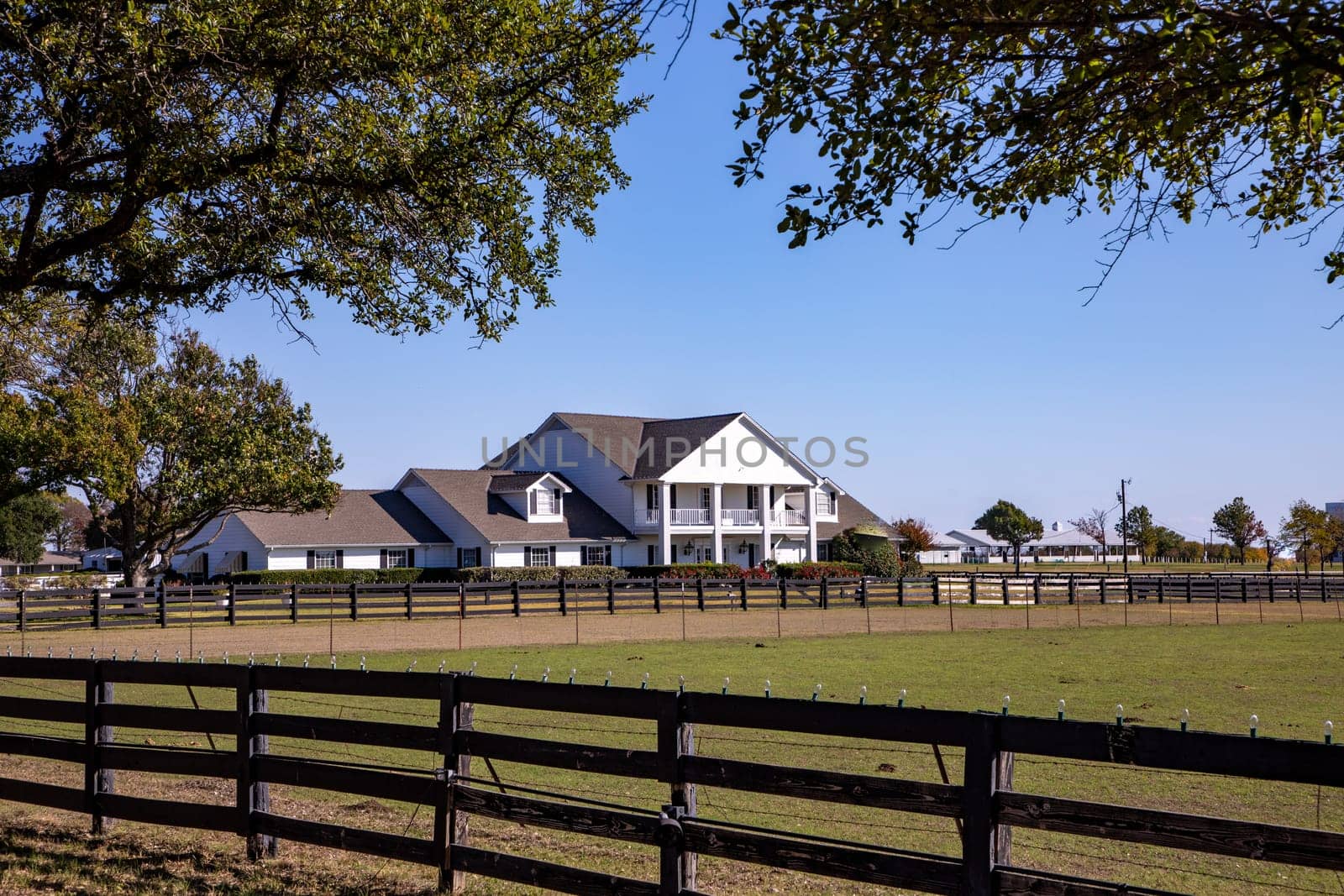 Front view of Southfork Ranch, the ranch of the tv film Dallas