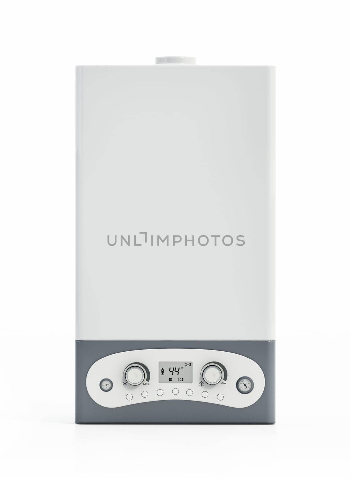 Combi boiler isolated on white background. 3D illustration.