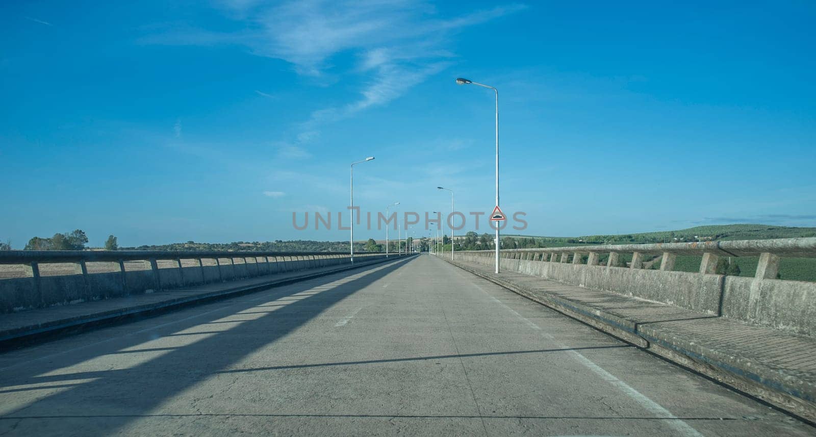 Barragem do Caia road, Campo Maior, Alentejo, Portugal. Long format
