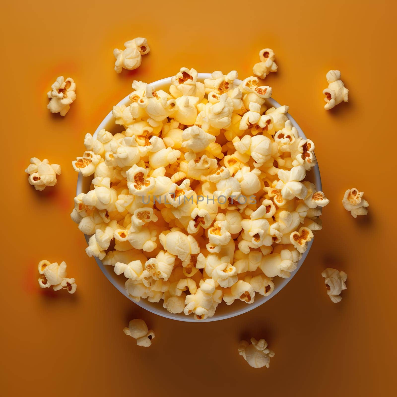 Delicious popcorn for a movie night generated by artificial intelligence