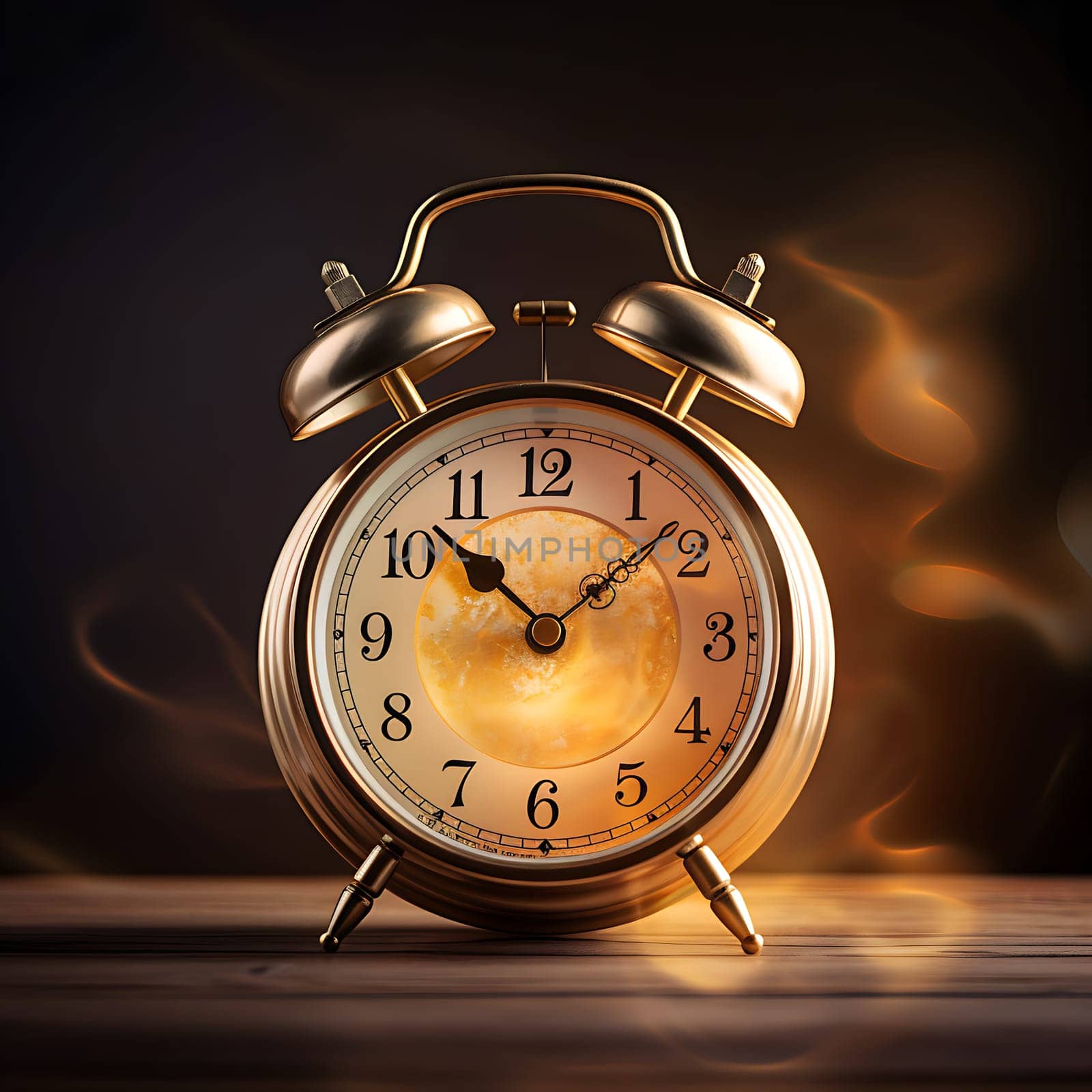 An old-fashioned alarm clock generated by artificial intelligence