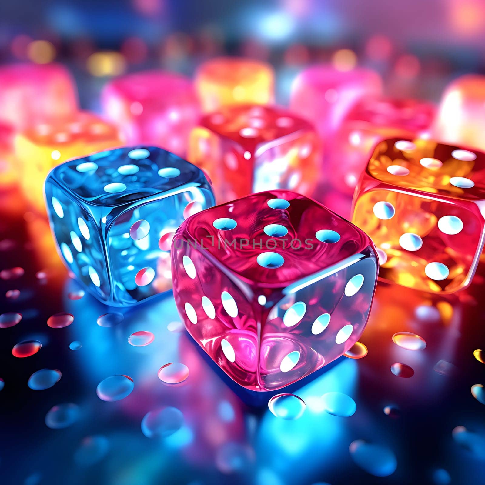 A background with colorful cubes generated by artificial intelligence