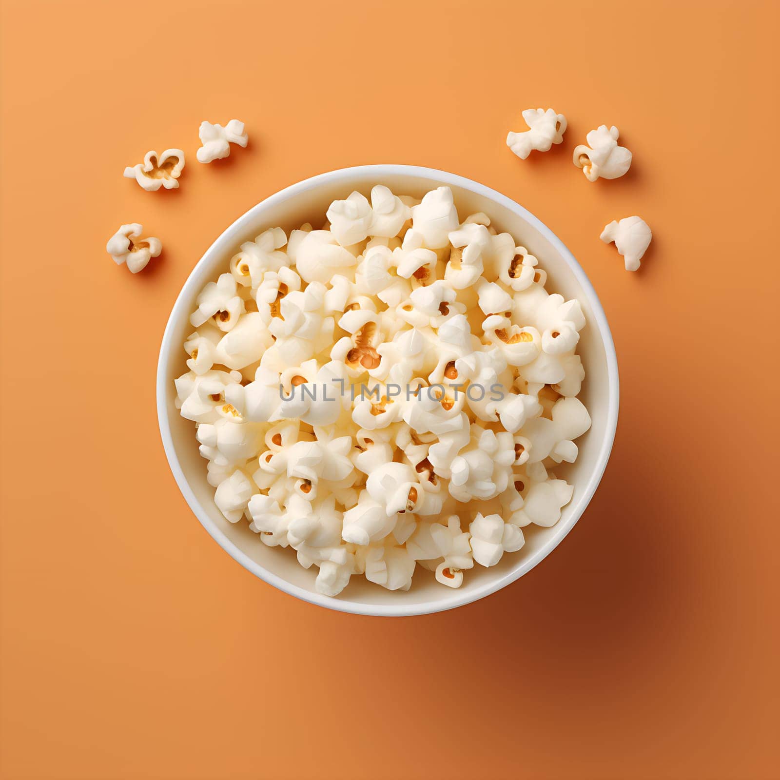 Delicious popcorn for a movie night generated by artificial intelligence
