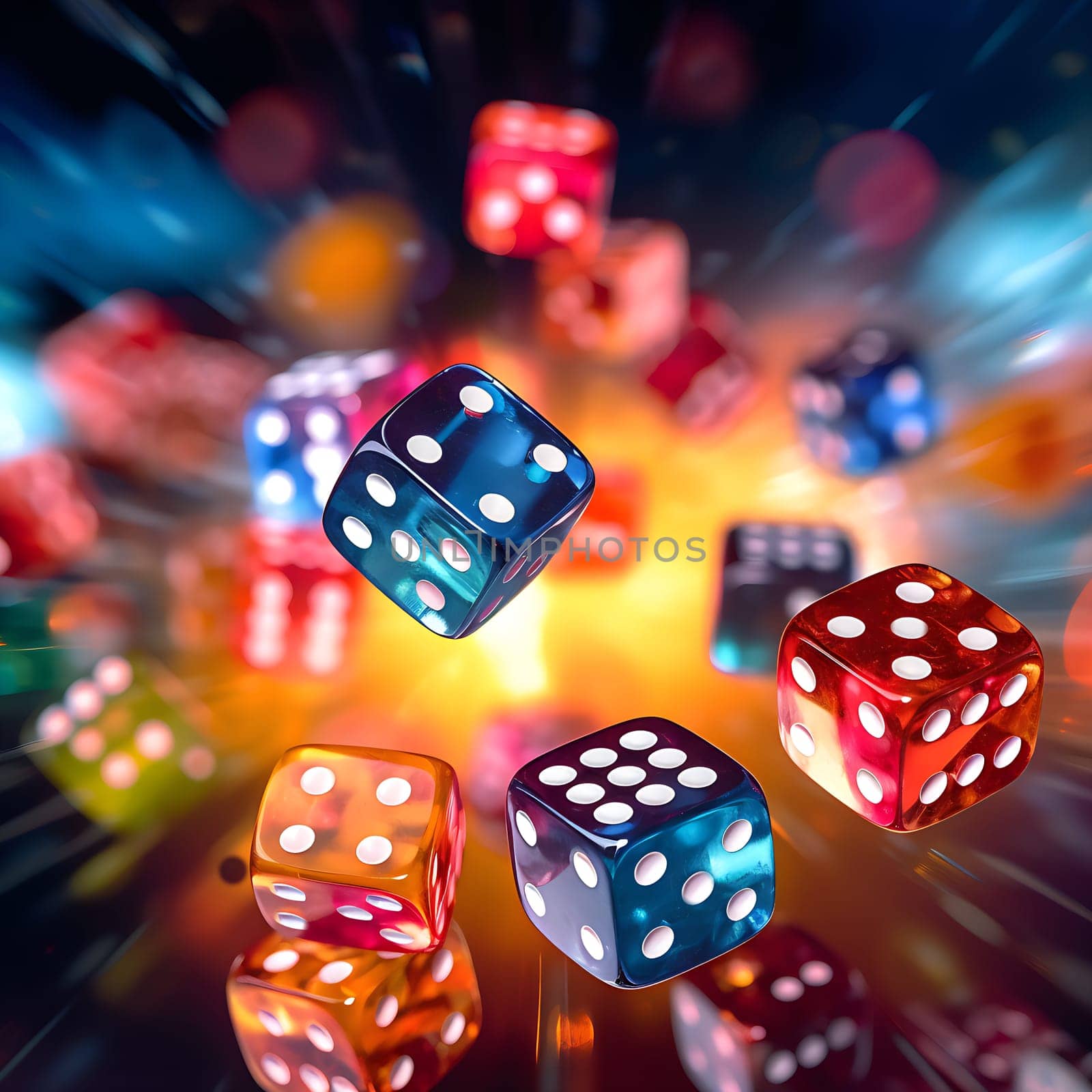 A background with colorful cubes generated by artificial intelligence