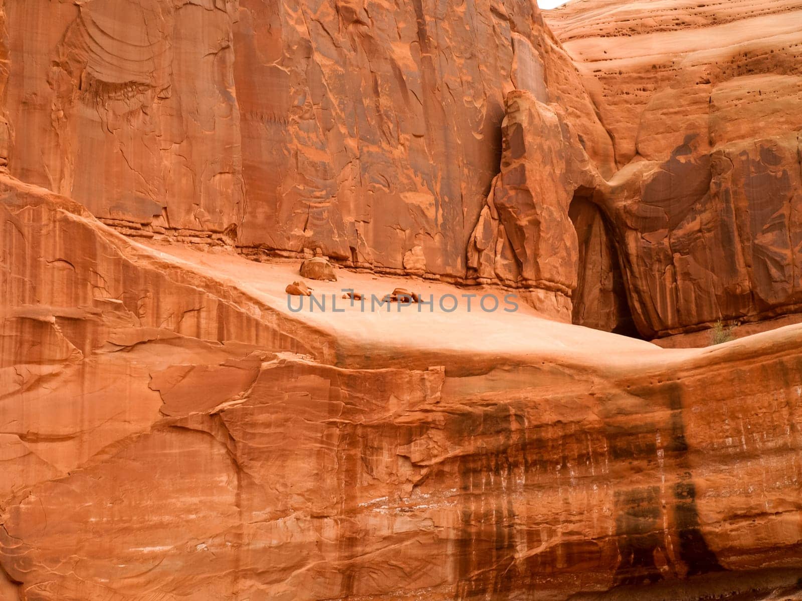 Nature National Park, Utah. The landscape and rocks. Roads and propinki Park, Utah.