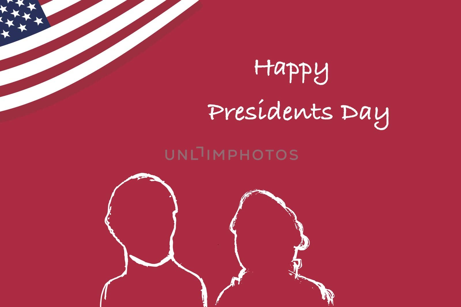 Happy president day of America, Washington day banner cartoon background. Vector illustration can used for federal holiday president day of USA.