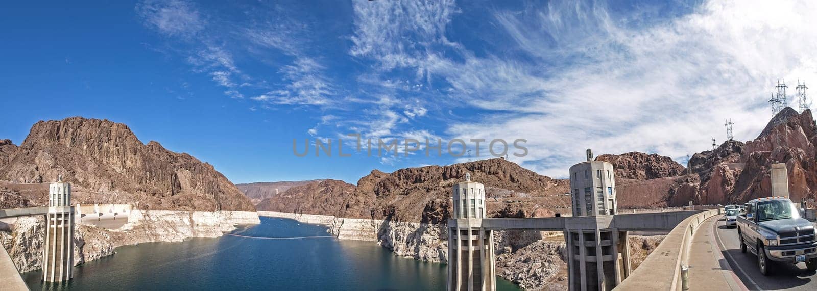 View of the Hoover Dam in Nevada, USA