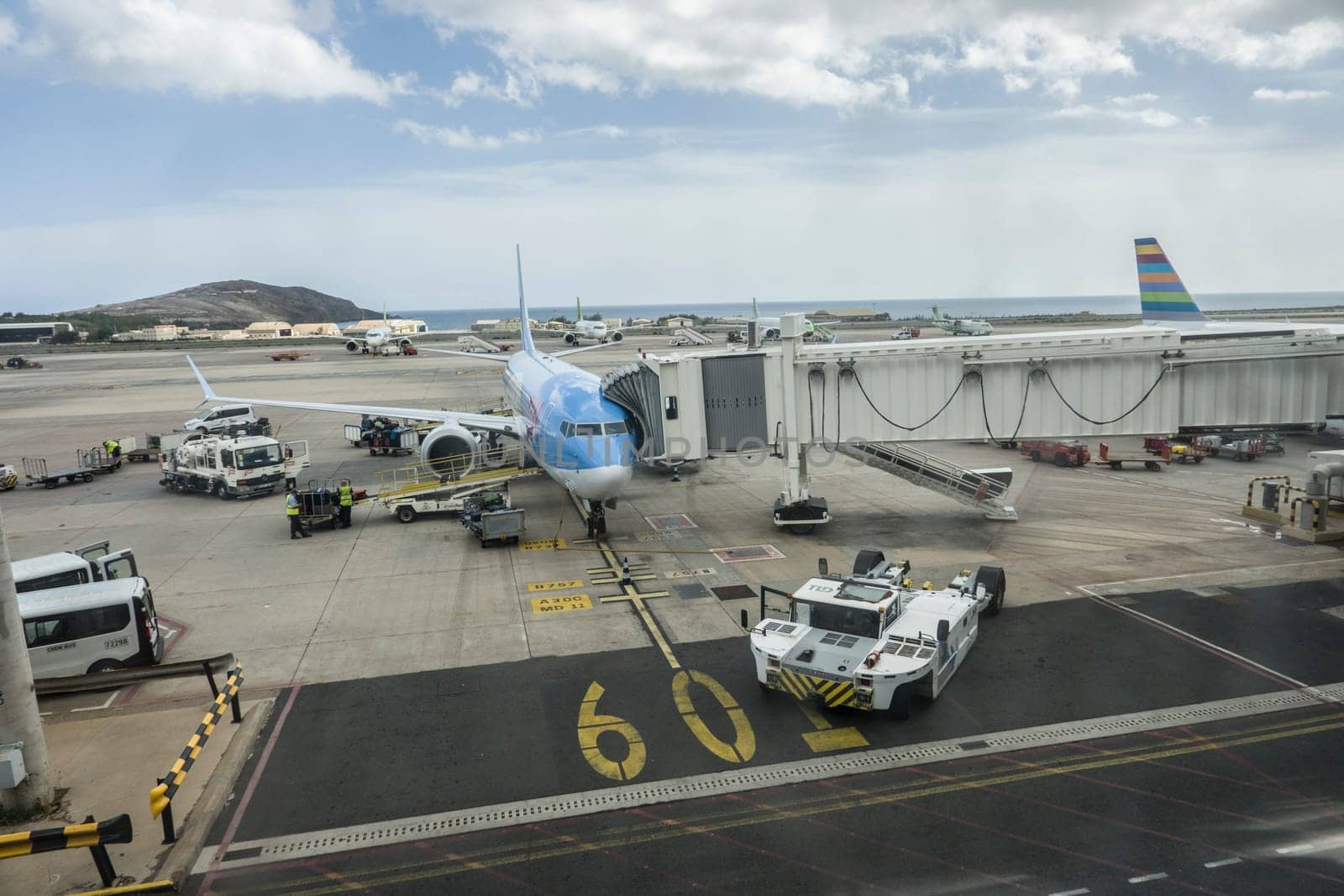 Passagierflugzeug der TUIfly GmbH am Flughafen, Gran Canaria, Kanarische Inseln, Spanien