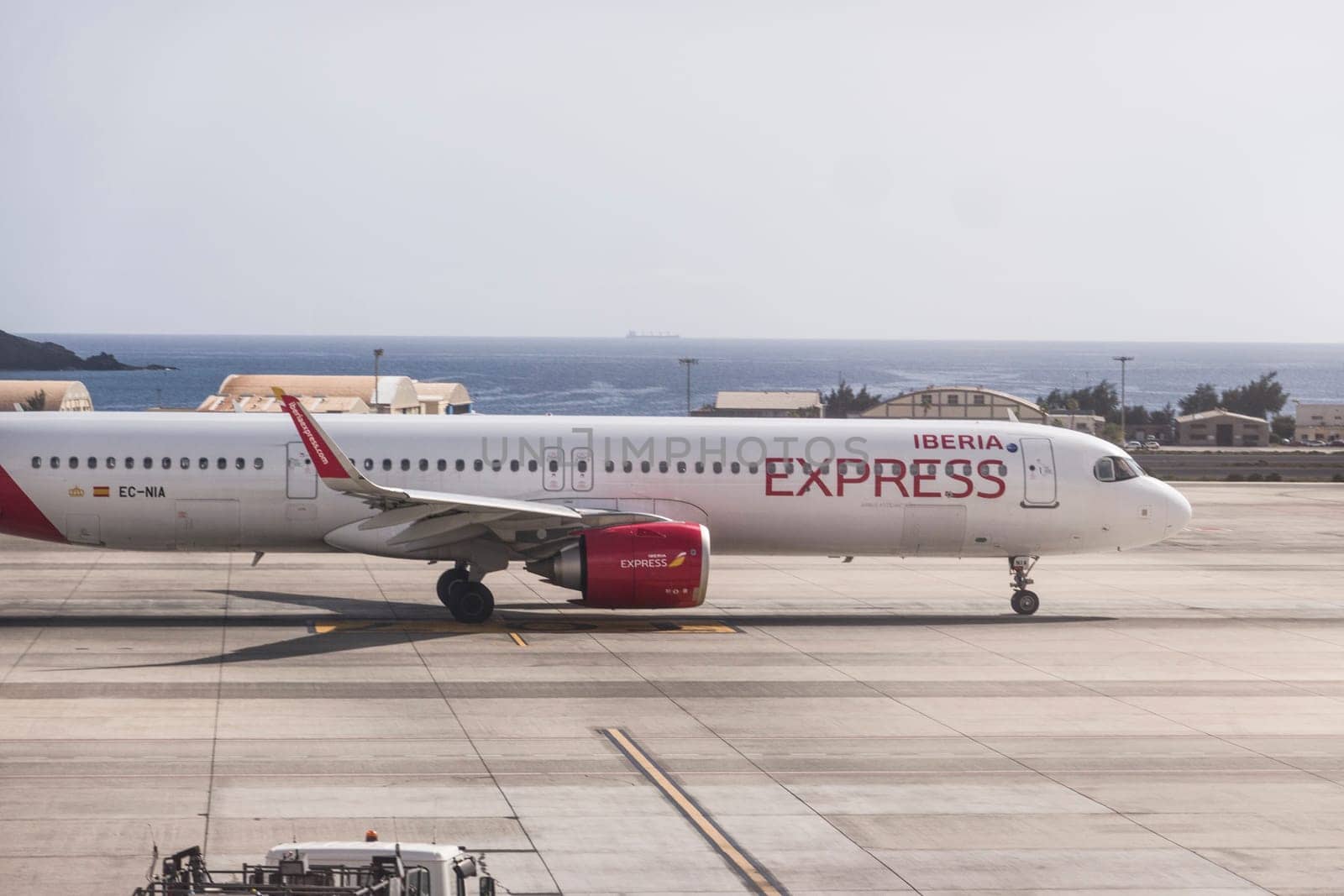 Passagiermaschine der Iberia Express am Flughafen, Gran Canaria, Kanarische Inseln, Spanien