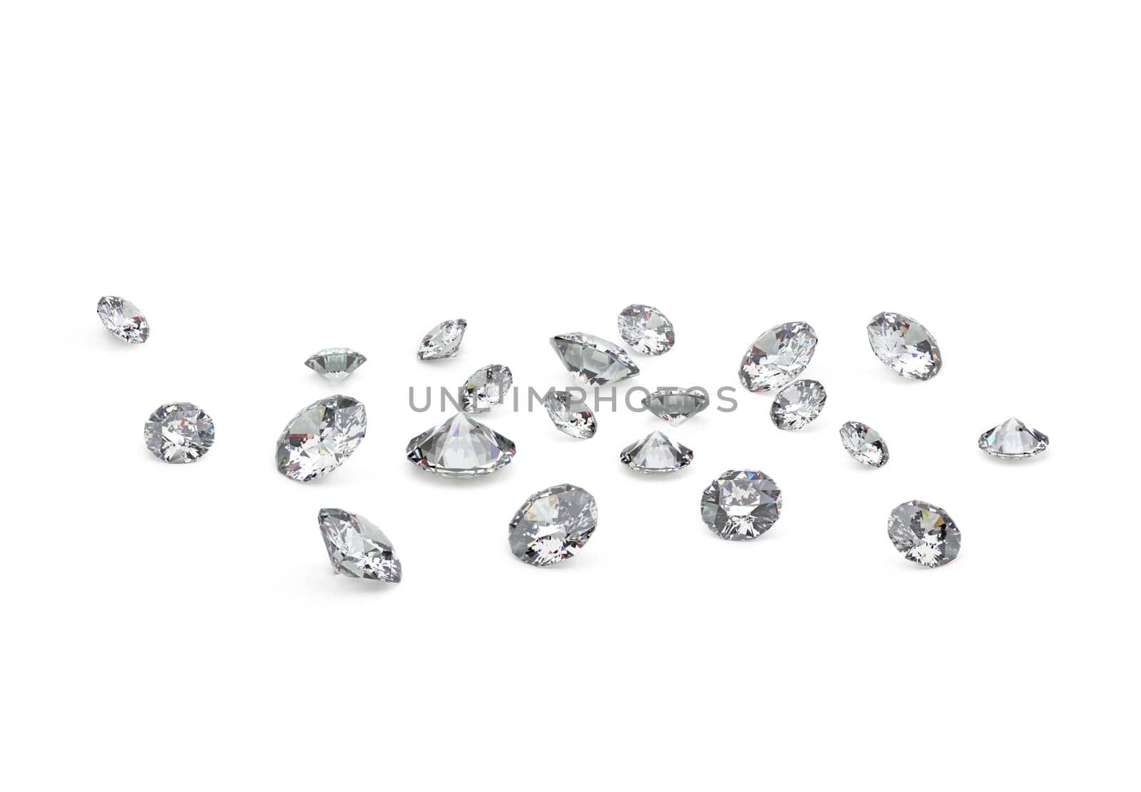 Expensive cut diamond with high quality on white background