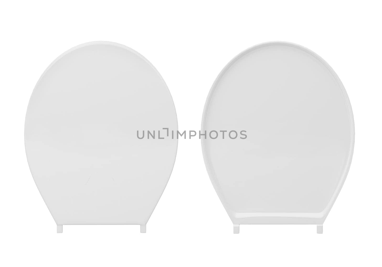 White lid for toilet seat isolated on white background