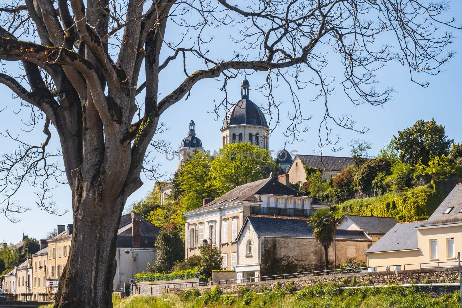 Segré village, and his beautiful church Sainte-Madeleine. Photography taken in Pays de la Loire, France