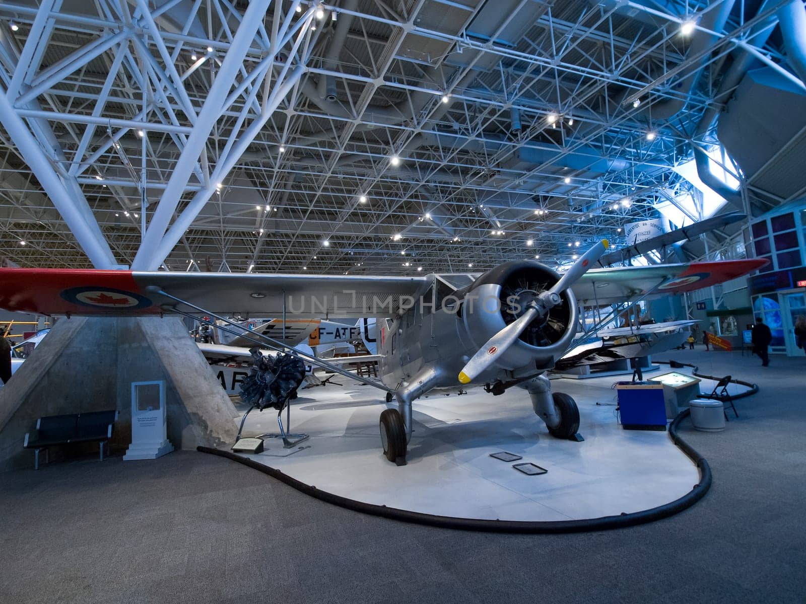 Berlin, Germany - June 19, 2018: Aviation History Museum in Berlin. Exhibits of old aircraft, single copies and serial samples