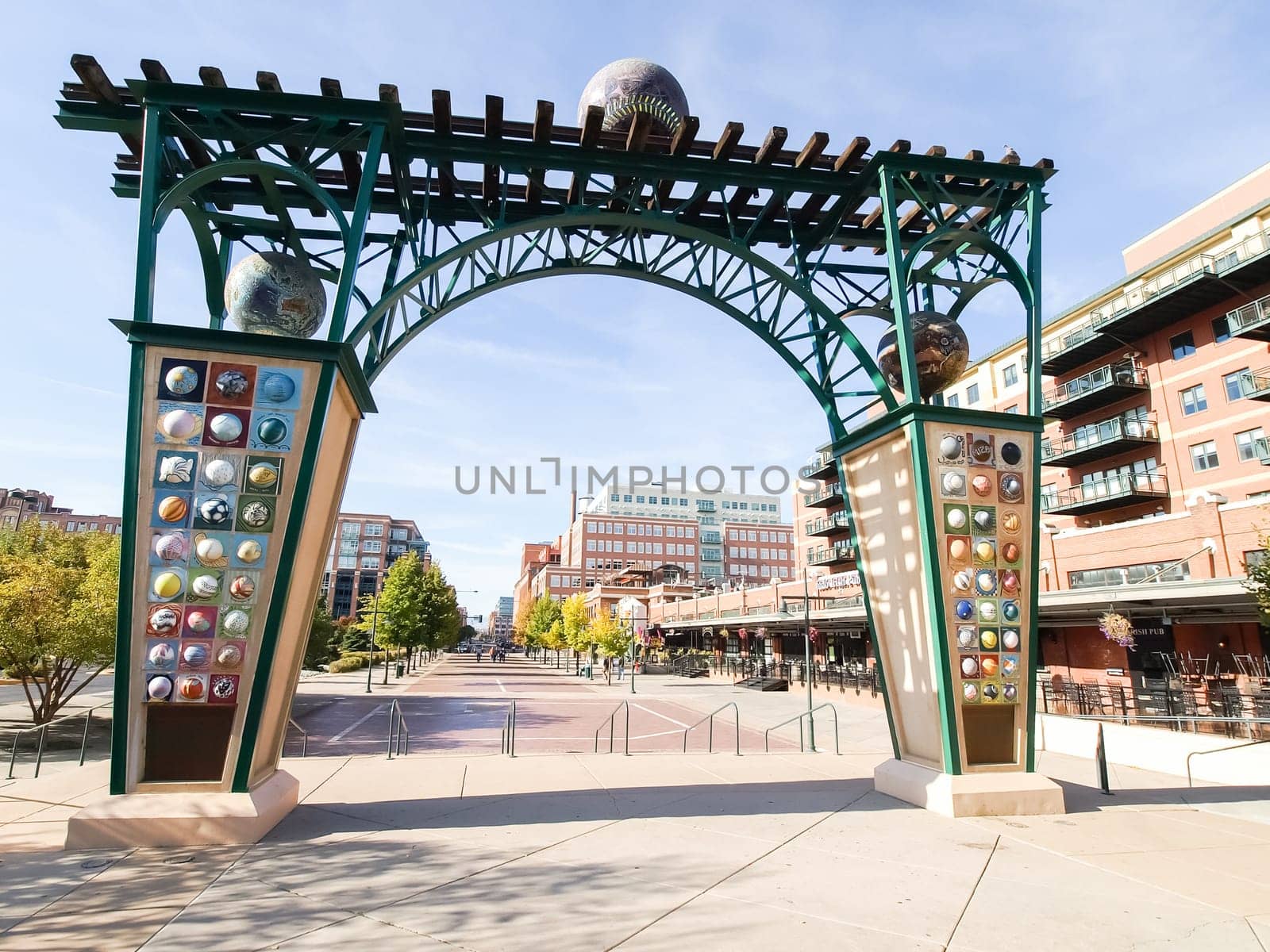 Denver, USA - October 12, 2010: Streets of Denver, Buildings and roads in the city, sights and new buildings and parks.