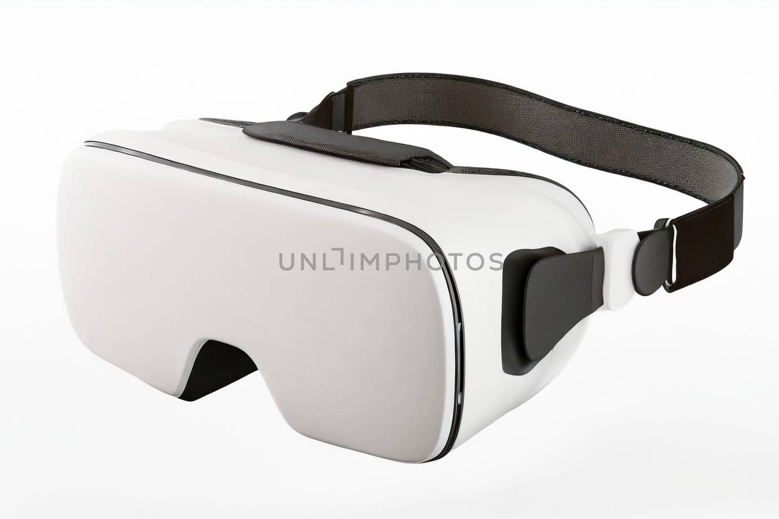 Virtual reality headset isolated on white background. AI generated
